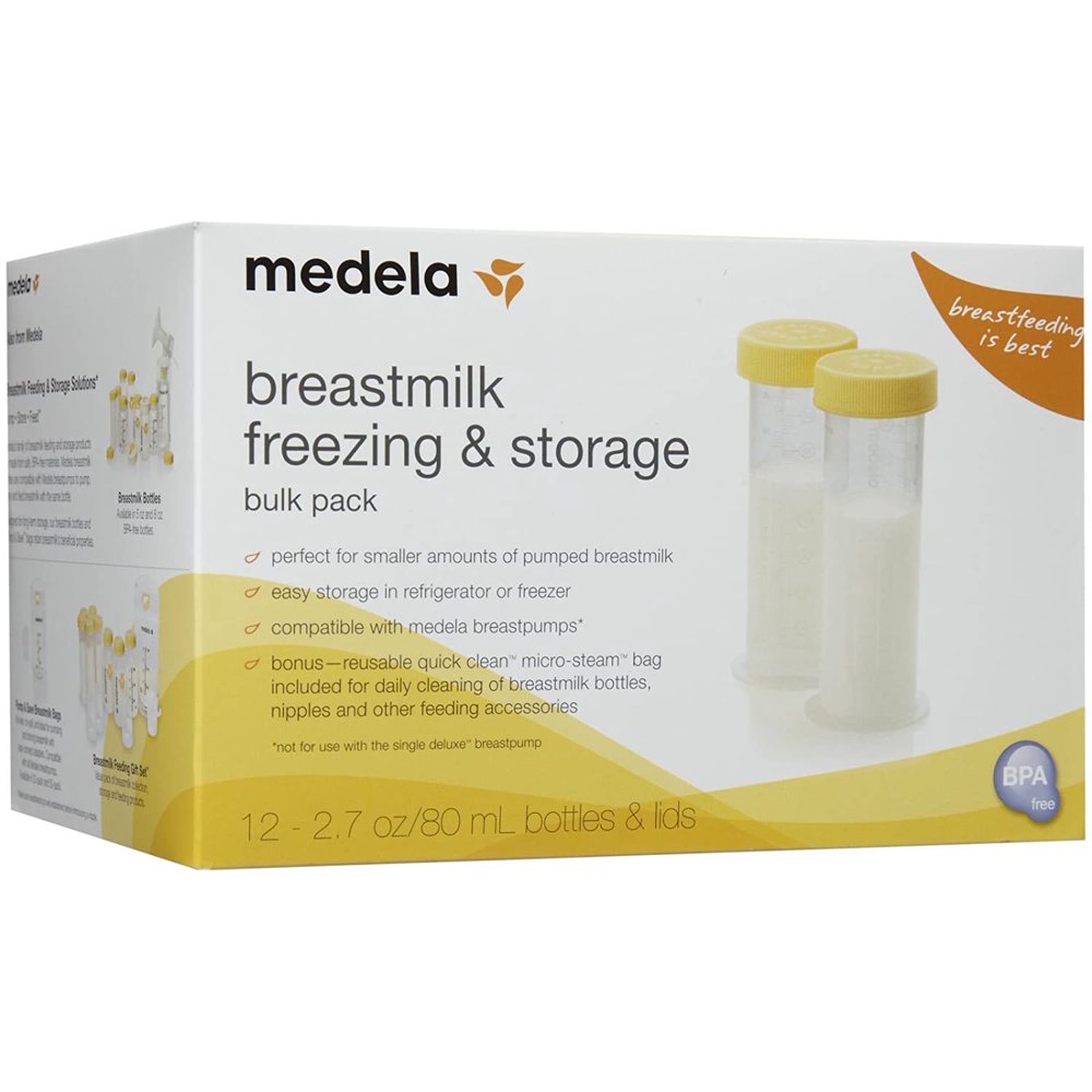 Breast Milk Freezer Pack, 2.7 oz (80ml) Bottles (Pack of 12) Walmart