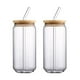 thumbnail image 1 of EeaseMX 2 juegos de vasos para beber leche, vasos multiusos para agua con pajitas y tapas, vasos de vidrio, 1 of 7