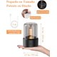 thumbnail image 2 of Difusor de aceites de aromaterapia – Difusor para aceites esenciales de 120ml, humidificador con luz de vela portátil, conexión USB y apagado automático (cuando el agua se agota) – Negro, 2 of 9
