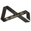 Sparkling "Bride to Be" with Diamond Ring Bachelorette Sash - Black with Gold Glitter Cursive Font