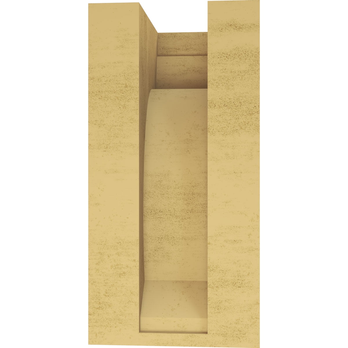 5"W x 5"D x 10"H Wide Emerson Rough Cedar Woodgrain TimberThane Corbel, Primed Tan