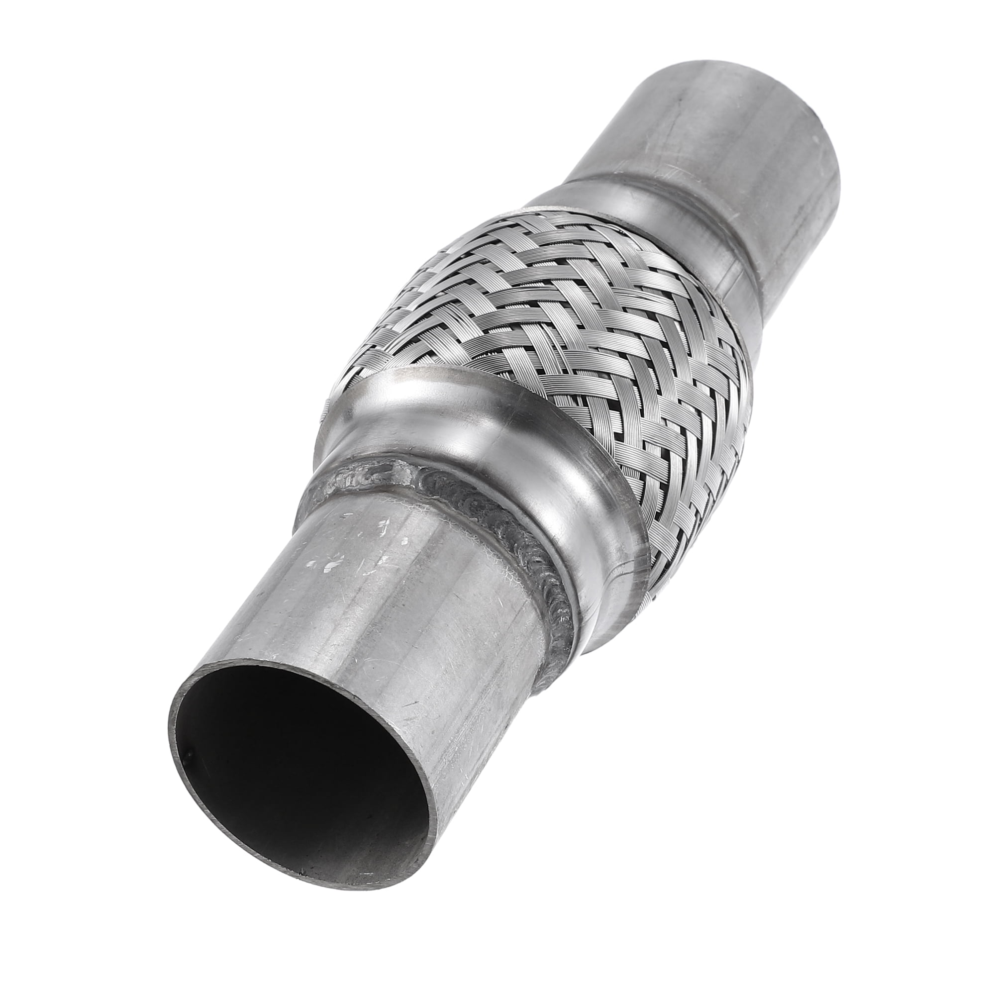 Unique Bargains Universal 1.85" x 2" W/ Ends 7.95" Long Exhaust Flex Pipe Stainless Steel Double Braid Exhaust Tube 1pcs