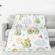 thumbnail image 1 of Balery Green Blue Avocado Manta de Felpa Suave y Acogedora – Cobija de Franela Aterciopelada para Cama, Lavable y Cálida para Sofá, Mascotas, Transpirable-40"x30", 1 of 7
