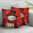 Lingy Let it Snow Snowman Christmas Throw Pillow Covers Red Cardinal