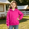 thumbnail image 4 of Abcomgle Hoodies for Teen Girls Cute Casual Hooded Sweatshirts for Girls Solid Long Sleeve Girls Pullover Sweatshirt Aesthetic Winter School Clothes for Teen Girls with Pocket, 4 of 5