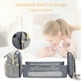thumbnail image 3 of Cycodo Diaper Bag Backpack,5 in 1 Baby Diaper Bag with Changing Station for Girls & Boys,Foldable Travel Baby Bag for Moms Dads,Baby Shower Gifts,Gray, 3 of 9