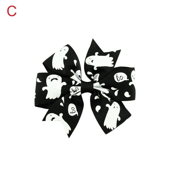 wznxdo Halloween Children's Hairpin Kids Print Cute Bow Hair Accessories