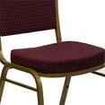 thumbnail image 6 of Bowery Hill Fabric Upholstered Dome Back Banquet Stacking Chair in Burgundy Red, 6 of 10