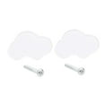 thumbnail image 4 of UPOUART 2 Pcs White Rubber Kids Furniture Knobs for Cabinet Door Handle, 4 of 8