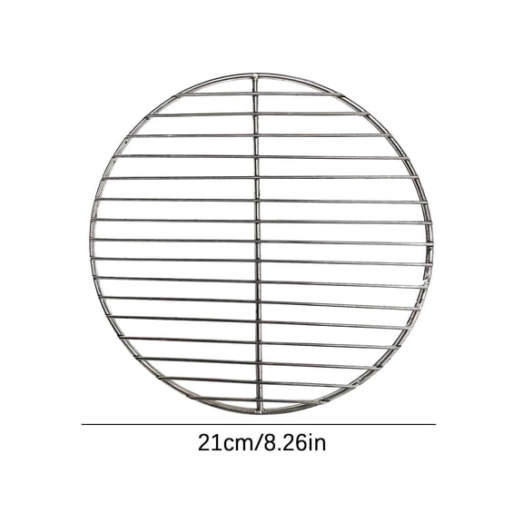 Pisexur Batería de cocina Parrilla circular de acero inoxidable con barbacoa gruesa y rejilla de malla 304 para la cocina del hogar