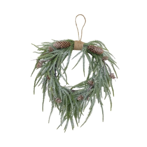 Corona navideña para puerta de entrada perfecl guirnalda de celebración navideña invierno 58 cm x 42 cm