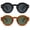 2 Pack C1 Black/C5 Dark Brown, variant on Retro round polarized sunglasses for men and women in red