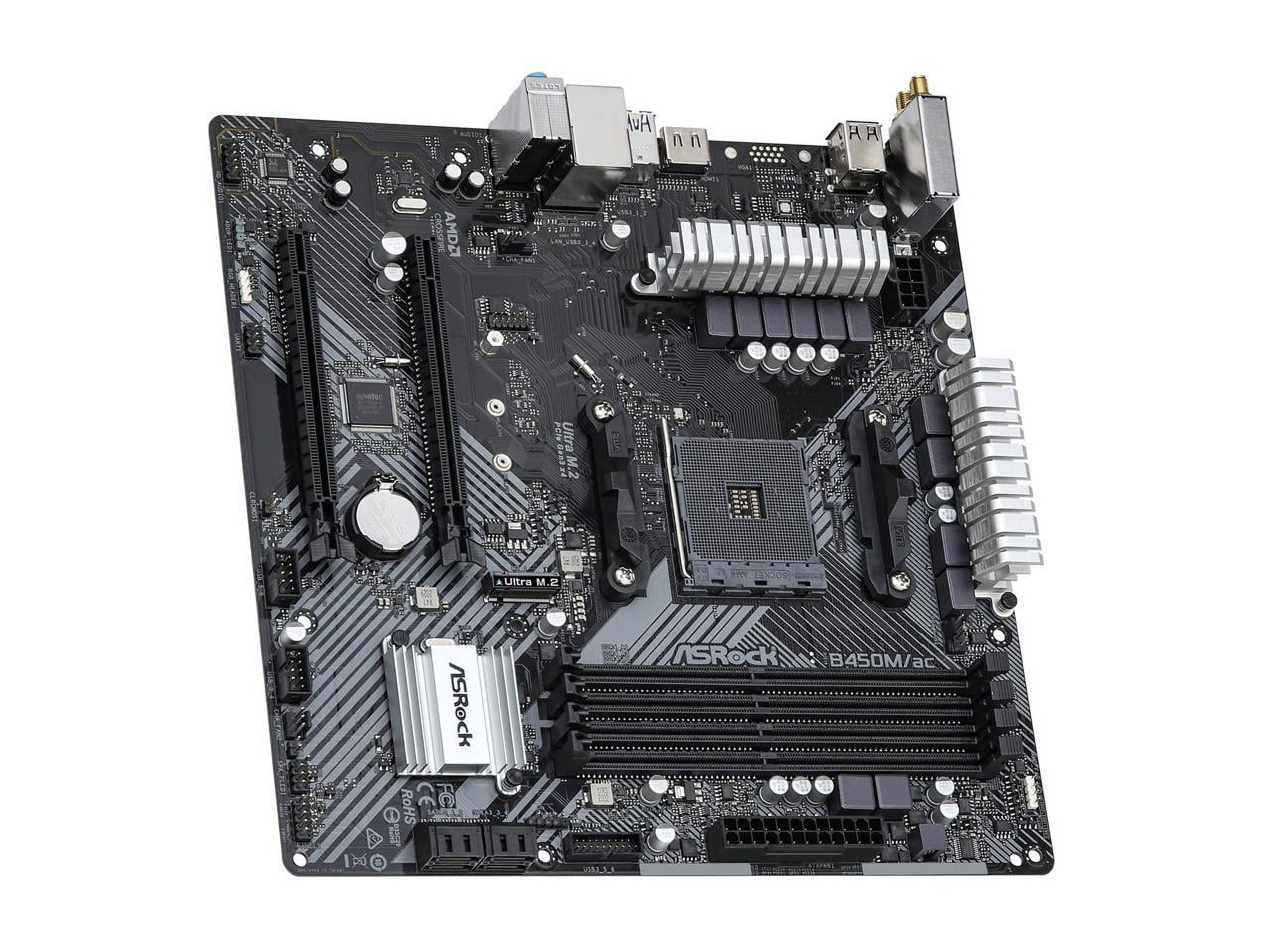 Asrock B450M/AC AM4 B450 マザーボード ASRock B450M/AC R2.0 AM4 AMD Promontory B450 Micro ATX AMD