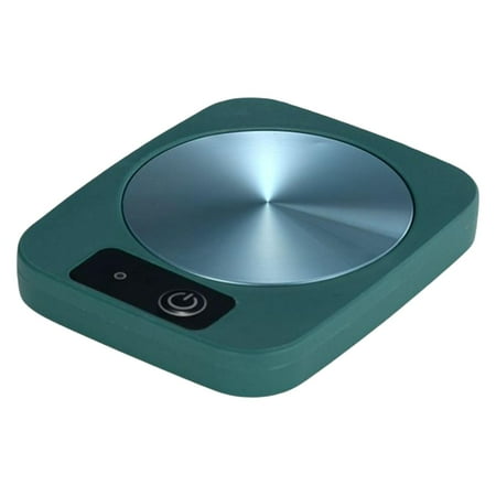 

Electric Coffee Warmer Drinks Milk Heating Tray Thermal Coasters Warmer Coaster for Tea Desk Home green