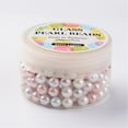 thumbnail image 2 of 1box Glass Pearl Bead sets Barely Pink Mix Eco-Friendly Round Dyed Mixed color 8mm Hole: 0.7~1.1mm about 200pcs/box., 2 of 3