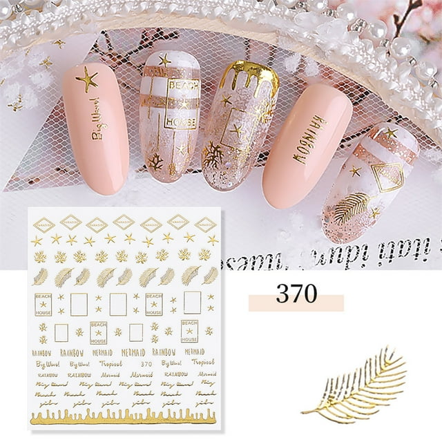 EGNMCR Nail Stickers Net Red Explosion Star Nail Sticker Adhesive Gold Nail Sticker Nail Art