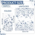 thumbnail image 2 of 100PCS Blue Floral Napkins Disposable Hand Towels for Bathroom 3 Ply Blue and White Paper Napkins Vintage Bird Flower Guest Napkins Chinoiserie Napkins for Spring Wedding Bridal Shower Cocktail Party, 2 of 7