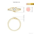 thumbnail image 4 of ANGARA Natural Diamond Heart Promise Ring in 14K Yellow Gold for Women (Size-4mm | Color-G | Clarity-VS2) | April Birthstone, Birthday, Anniversary, Jewelry Gift for Women | Natural Diamond Ring, 4 of 9