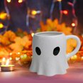 thumbnail image 4 of Halloween Ghost Coffee Mug, Cute Cartoon Ghost Ceramic Cup, 2024 New Ghost Bucket Decor, White Cute Ceramic Ghost Pattern Ghostface Mug Coffee Cup, Halloween Accessories Birthday Gifts for Friends, 4 of 6