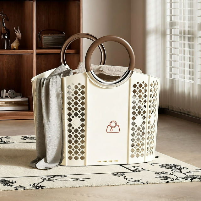 Cesta de plástico para ropa sucia, organizadores y almacenamiento para baño, cesta de gran capacidad para ropa sucia doméstica, cesta plegable y portátil para picnic al aire libre, cesto para ropa suc