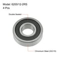 thumbnail image 2 of 6200/12-2RS Ball Bearings 12mmx30mmx9mm Double Sealed Chrome Steel P0 4pcs, 2 of 4