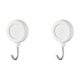 thumbnail image 2 of 2 ganchos magnéticos laterales para refrigerador, para almacenamiento, con adhesivos magnéticos, blancos, resistentes, para toallas y utensilios de cocina. Gancho magnético de plástico., 2 of 6