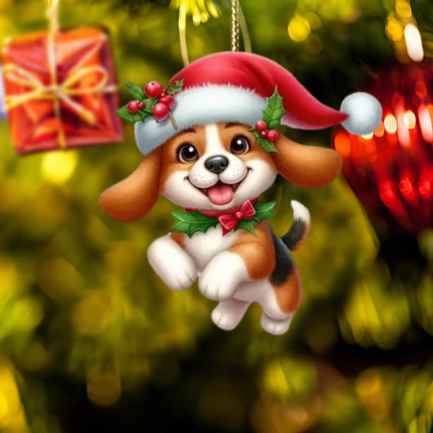 1 Adorno Navideño para Árbol de Navidad, Acrílico, Colgante para Árbol de Navidad, Fiestas, Coche, Decoración Del Hogar.