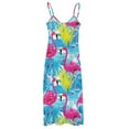 thumbnail image 5 of Flamingo Pattern Sleeveless Dress Woman Fashion Long Dresses Women's Summer Suit Dress Summer 2025 Women, 5 of 7