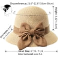 thumbnail image 5 of Zhengup Women Sun Straw Hat Cloche Hat Summer Hat for Women 1920s Vintage Hat Foldable Packable for Beach Vacation, 5 of 7