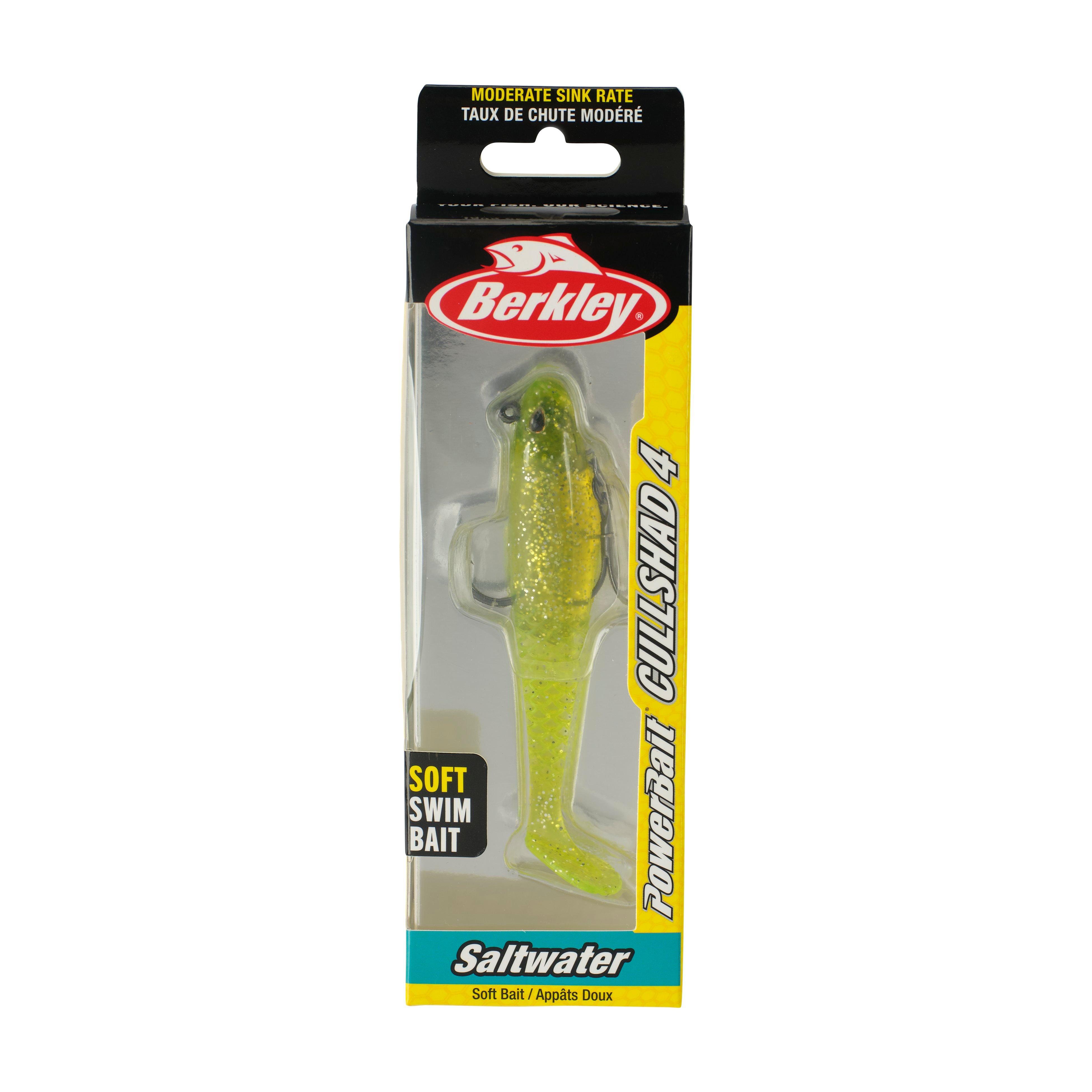 Berkley PowerBait® Saltwater Pre-Rigged Cullshad, 4 in, Chartreuse Flash