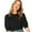 Black, variant on Womens Puff Half Sleeve Tops Dressy Casual Loose Fit Shirts Trendy Summer Crewneck Keyhole Back Tunic Blouse Office Work T-Shirt(White,XL)