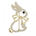 thumbnail image 1 of Broche De Conejo De Diamantes De Imitación Pin De Solapa Pin De Solapa Arco De Dibujos Animados Broche De Conejo Insignia De Moda Pin Niños Mujeres Regalo Joyería Ropa Bolsa Accesorios 4.8 * 3CMdorad, 1 of 5