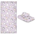 thumbnail image 6 of Coolnut 3 PCS Towel Purple Cat Cotton Bath Towel Set (1 Bath Towel, 1 Hand Towel, 1 Washcloth) for Bathroom, Super Soft and Quick Dry Towels, 6 of 6