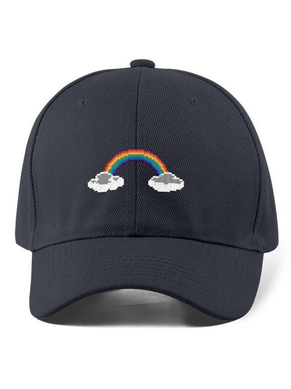 Pixelart Rainbow W Clouds Hat -Image by Shutterstock, Small