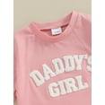 thumbnail image 6 of FEORJGP Infant Baby Girls Summer Romper 3M 6M 12M 18M Newborn Short Sleeve Jumpsuit Crew Neck Letters Bodysuit Toddler Cute Casual Clothes for Father's Day, 6 of 9