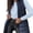 navy, variant on Women Long Hooded Puffer Vest Sleeveless Zip‑Up Quilted Outerwear Gilet
