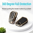 thumbnail image 4 of Key Fob Cover Compatible with Toyota Camry SE/LE 2018-2024 Corolla LE 2020-2026 4 Button Keychain Case Holder Protector,Gold White, 4 of 6