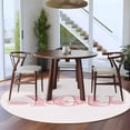 thumbnail image 4 of Love You Washable Area Rug&nbsp;6 ft Valentine's Day Romantic Pink Quote Pink Background Soft Round&nbsp;Rugs for Living Room, Non Slip Carpet for Bedroom&nbsp;Entryway Dining Room, 4 of 9