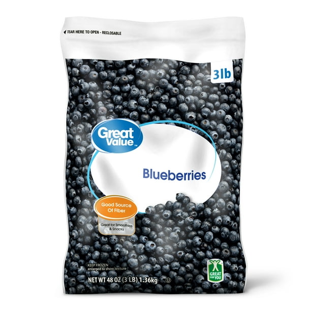 Great Value Frozen Whole Blueberries, 48 oz