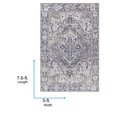 thumbnail image 6 of Livabliss Iris Vintage Medallion Area Rug,5' x 7'6",Grey/Sage, 6 of 8