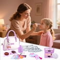 thumbnail image 6 of TiokMc Kids Toddler Play Purse, 37-Piece Set with Handbag, Pretend Makeup, Wallet, Phone & Princess Toys – Creative Role Play Gift for Girls Ages 3-6, 6 of 9