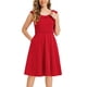 thumbnail image 4 of INSPIRE CHIC Vestido Vintage para Mujeres de los años 50, Escote Redondo, Vestidos de Cóctel de Gran Tamaño, Rojo, 4 of 6
