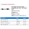 thumbnail image 2 of Front Right CV Axle Assembly - Compatible with 1988 - 1991 Honda Civic 1989 1990, 2 of 2