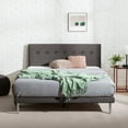 thumbnail image 6 of Zinus Taylor 38" Velvet Upholstered Platform Bed Frame, Charcoal, Queen, 6 of 8