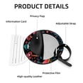 thumbnail image 4 of mushroom 2pcs PU Leather Round Bag Tags with Privacy Cover and Name ID Tag - Suitcase Tags for Travel Luggage, Handbags, Backpacks, School Bags, 4 of 6