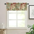 thumbnail image 3 of Peony Flower Curtain Valance, Abstract Floral Print Vintage Farmhouse Decoration Short Rod Pocket Window Treatment for Living Room, Bedroom, Kitchen, Bathroom, 1 Panel, 54" W x 18" L, 3 of 5