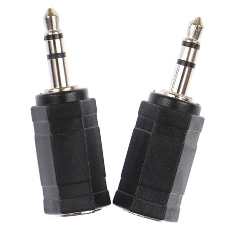 2Pcs 3.5mm male to 2.5mm female stereo audio mic plug adapter mini jack cable