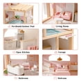 thumbnail image 5 of Robud Doll House, Wooden Dollhouse with 6 Rooms, 29-pcs Furniture Set, Working Elevator, Garage, Swimming Pool, Ideal Gift for Kids Ages 3+ (Dreamy Pink), 5 of 8