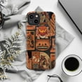thumbnail image 6 of Vintage Halloween Comic Phone Case, Retro Pumpkin, Ghost, Werewolf Design, Durable Protective Cover for iPhone 16 15 14 13 12 11 Pro Max Mini, 6 of 6