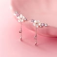 thumbnail image 2 of Pendientes elegantes Sonducket de Plata de Ley 925 con forma de flor para mujer, 2 of 6